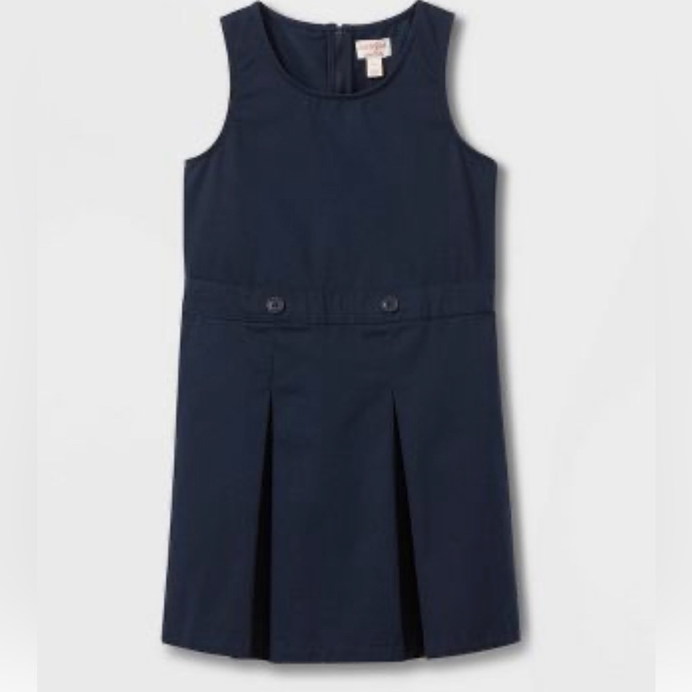 Girls' Sleeveless Uniform Woven Jumper - Cat & Jack™ Navy